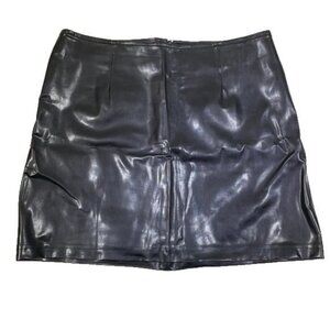 XOXO | Faux Leather Black Mini Skirt